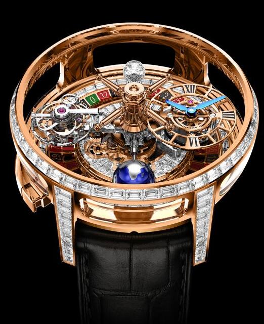 Review Jacob & Co ASTRONOMIA TOURBILLON CASINO BAGUETTE AT860.40.BD.BD.ABALA Replica watch - Click Image to Close